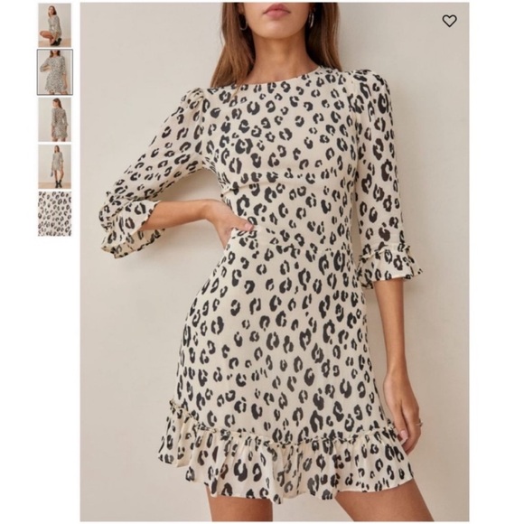 Reformation Dresses & Skirts - Reformation Snow Leopard Doutzen Dress